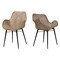 Baxton Studio Ballerina Modern Bohemian Greywashed Rattan and Black Metal 2-Piece Dining Chair Set 234-2PC-12828-ZORO - alternate 1